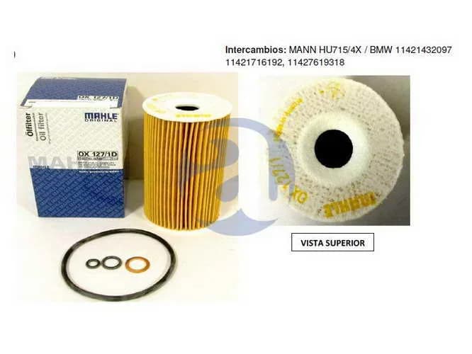 FILTRO ACEITE BMW 316-318I OX127/1D