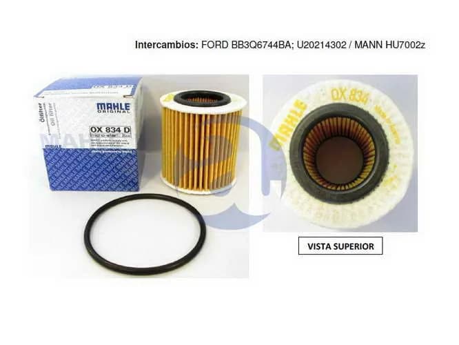 FILTRO ACEITE FORD RANGER 2.2/3.2TD OX834D