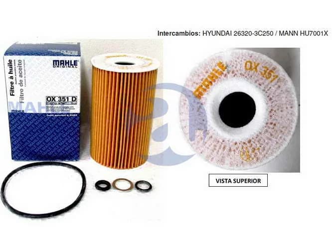 FILTRO ACEITE HYUNDAI I-30 OX351D