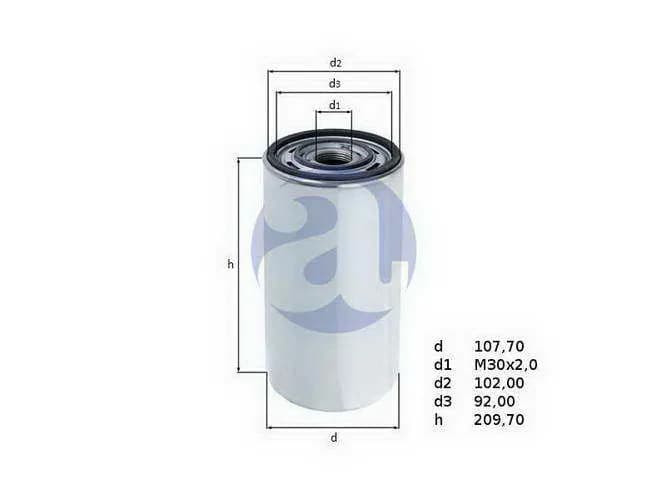 FILTRO ACEITE IVECO 190-33 OC267