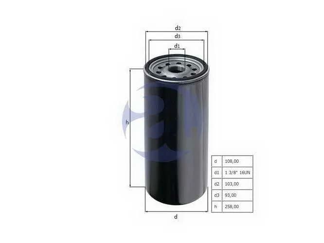 FILTRO ACEITE VOLVO B10/B58 OC282
