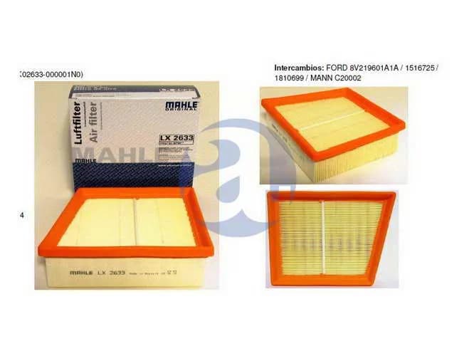 FILTRO AIRE FORD FIESTA 1.6 KINETIC LX2633