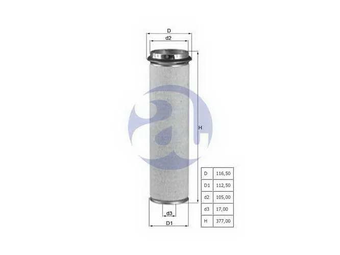FILTRO AIRE M.BENZ OM355 -2º LXS42/1