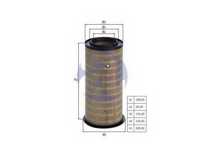 FILTRO AIRE MASSEY FERGUSON LX969