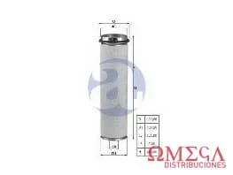 FILTRO AIRE MB1633-SCANIA -2º LXS43/1