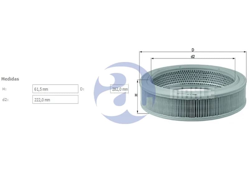 FILTRO AIRE VW GOL.../94 LX208
