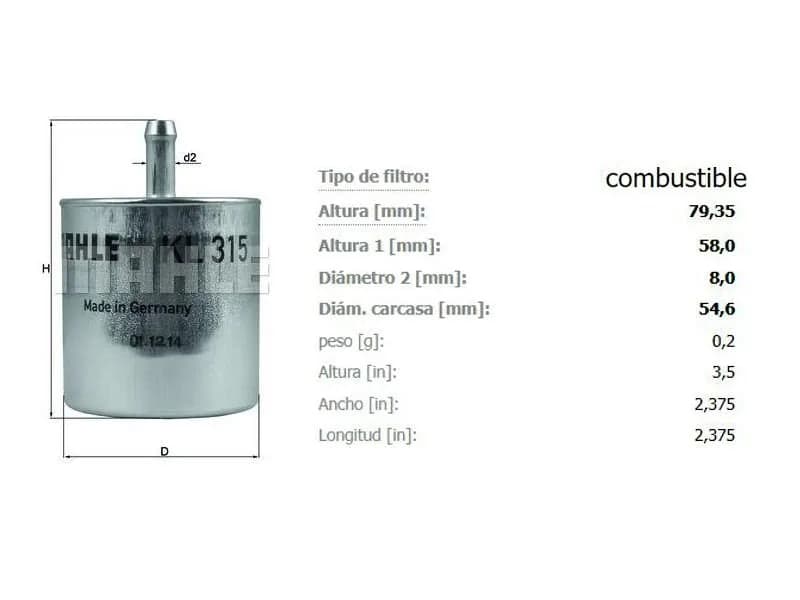 FILTRO COMB.BMW MOTO F650/700/800 KL315
