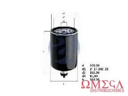 FILTRO COMB.MB ROSCA 1" 14H KC641/1