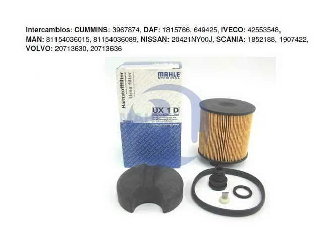 FILTRO DE UREA CUMM-IVECO-SCANIA UX1D