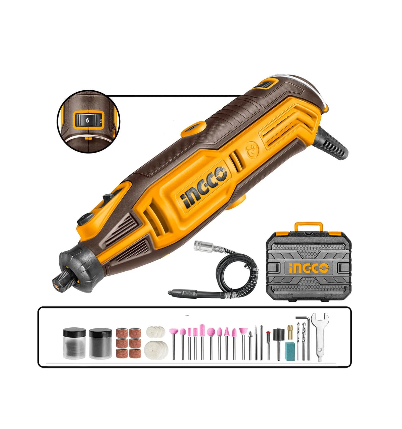 MG13328-4- MINI TORNO 130W + ACCESORIOS + MALETIN 700662