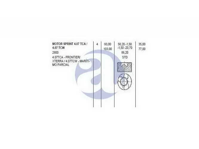 SUB-CONJ.MWM 4.07TCA-NISSAN S13970  STD