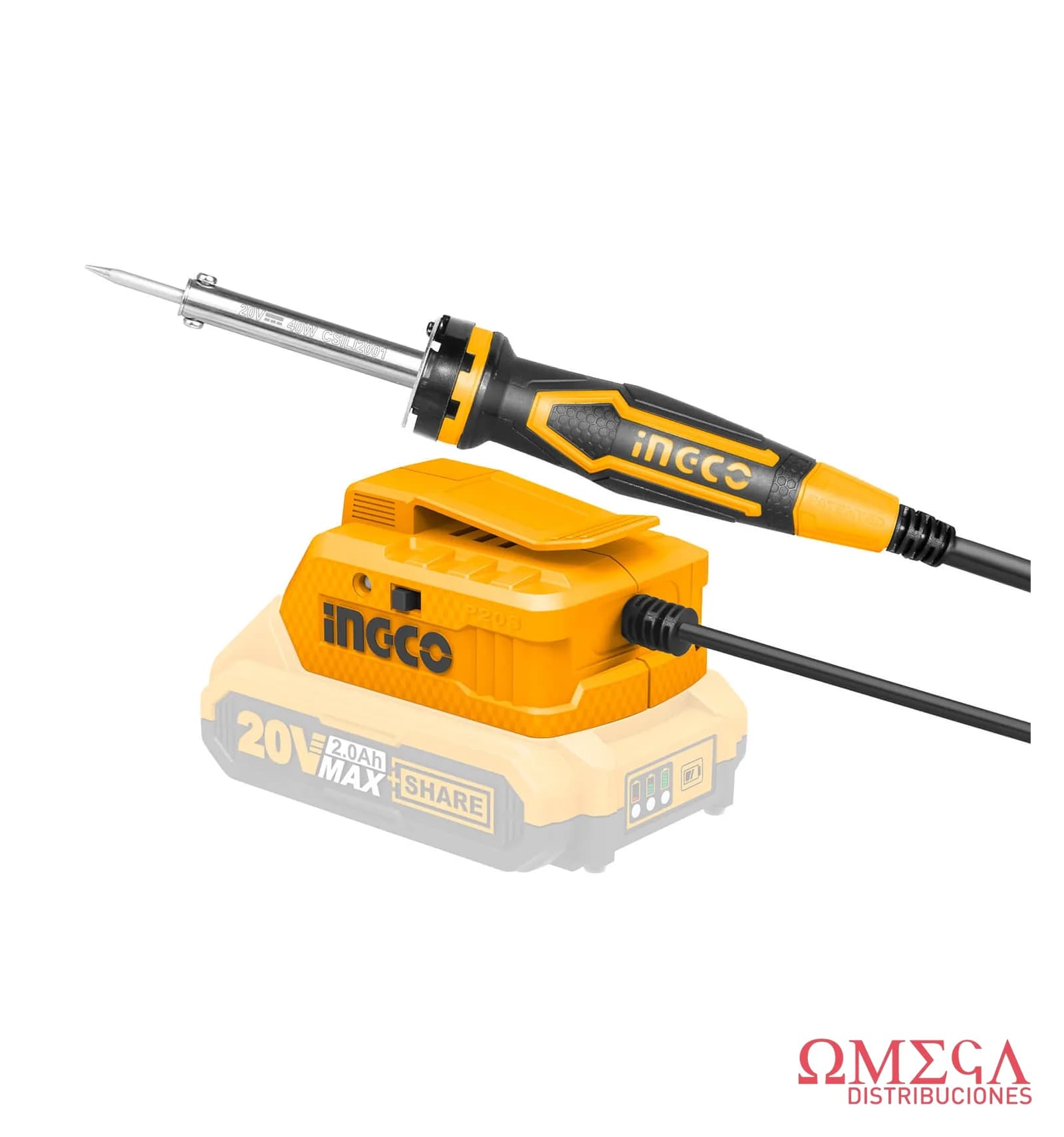 CSILI2001- SOLDADOR DE ESTAÑO 40W (P20S) 20V (NO INCLUYE BATERIA NI CARGADOR) INDUSTRIAL 700657
