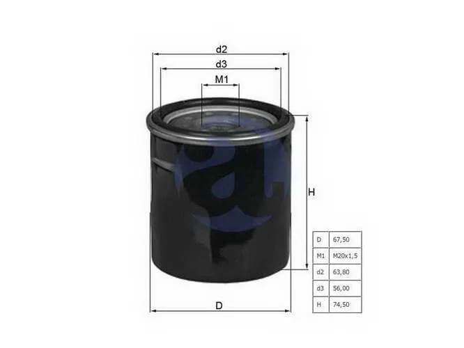 FILTRO ACEITE MOTOS HONDA-KAWASAKI OC1019